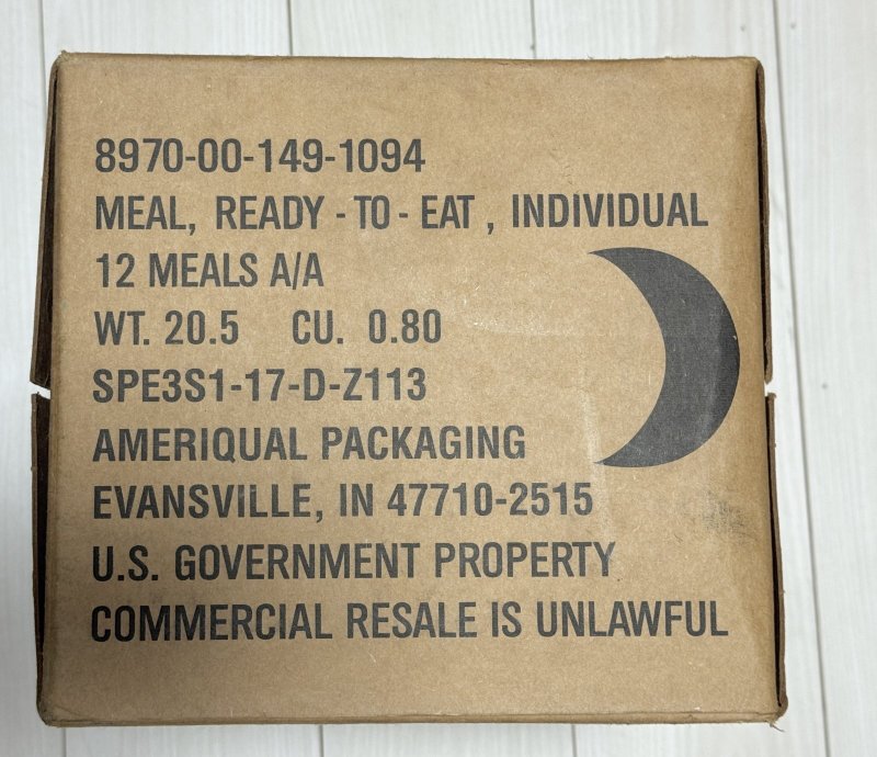 画像3: 米軍実物 2025年10月検【アメリカル】MREレーション非常食/戦闘食 MENU-B (3)