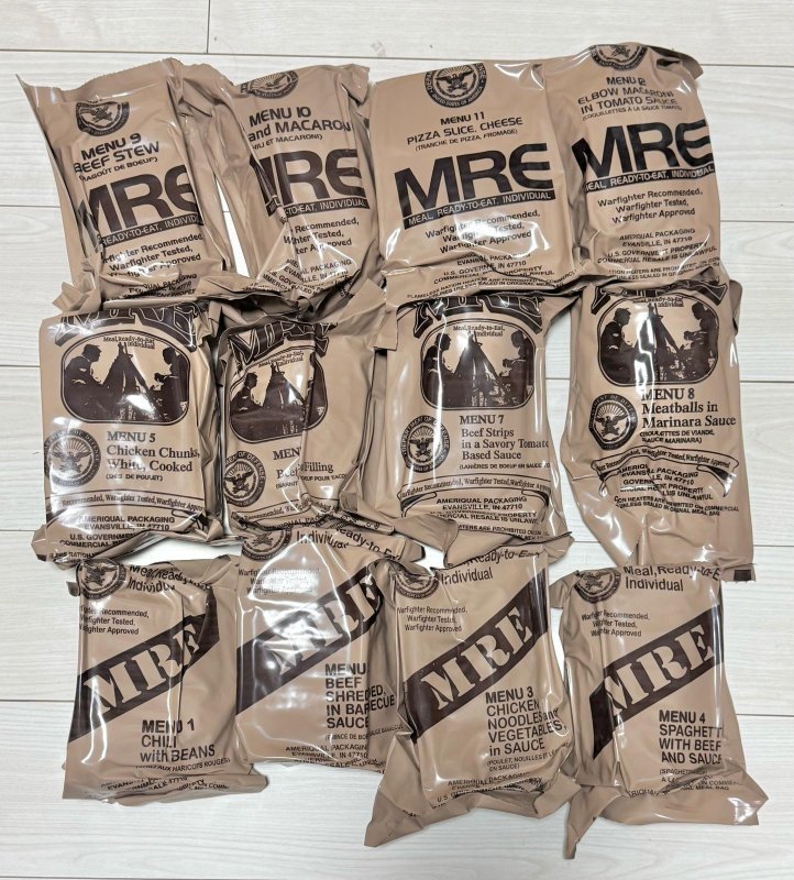 画像1: 米軍実物 2025年10月検【アメリカル】MREレーション/戦闘食 MENU-A (1)