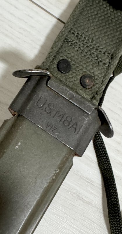 画像6: 米軍実物 M8A1 ナイフ 銃剣 ナム戦 シース USM8A1 バヨネット ナイフ  (2) (6)