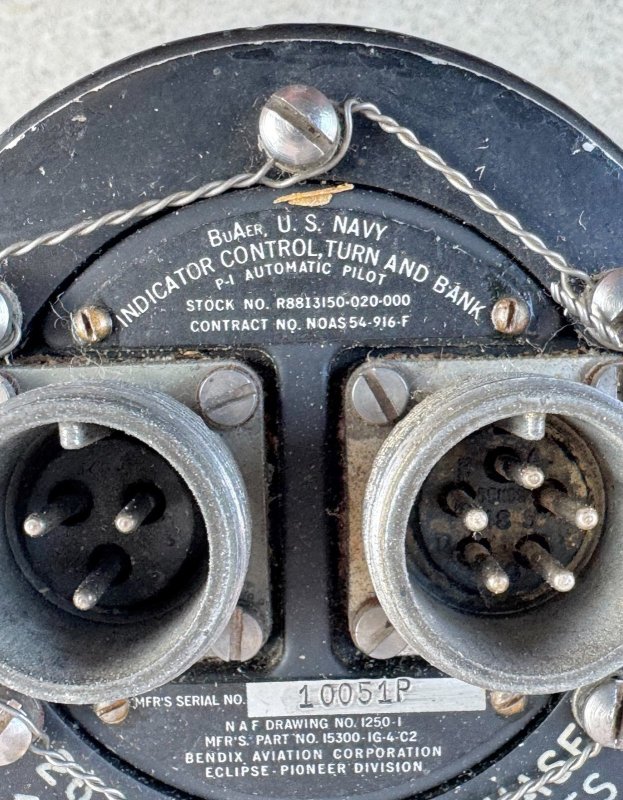 画像10: 米軍実物 US Navy AD-4 Skyraider ターン・アンド・バンク・インジケーター（旋回計 / Turn and Bank Indicator） (10)