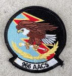 画像1: 米軍実物 USAF 966th エアボーン エアコントロール スクエア ワッペン (1)