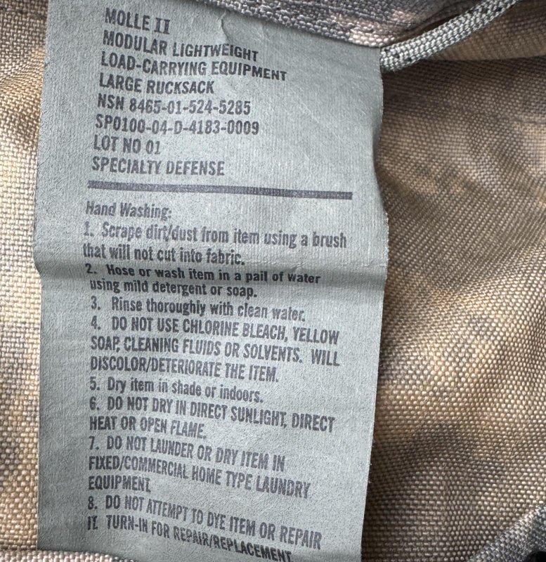 画像13: 米軍実物　US ARMY　ACU　ラックサック　LARGE (13)