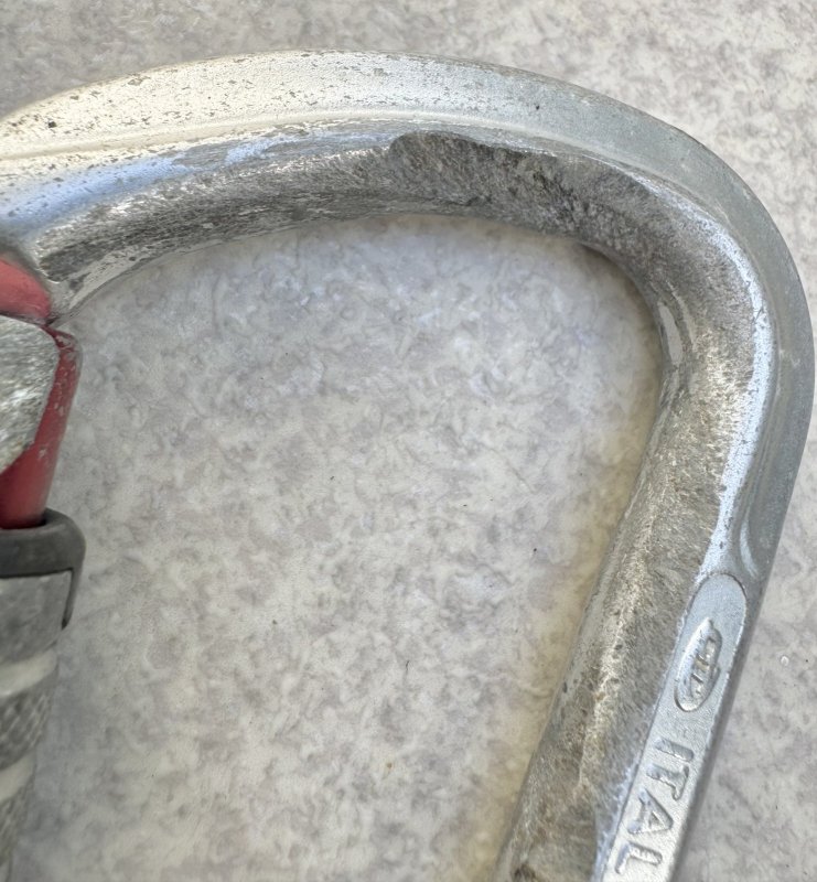 画像5: 米軍放出品 クライミングテクノロジー(CT) D型カラビナ ラージスチールSG  2個 (5)