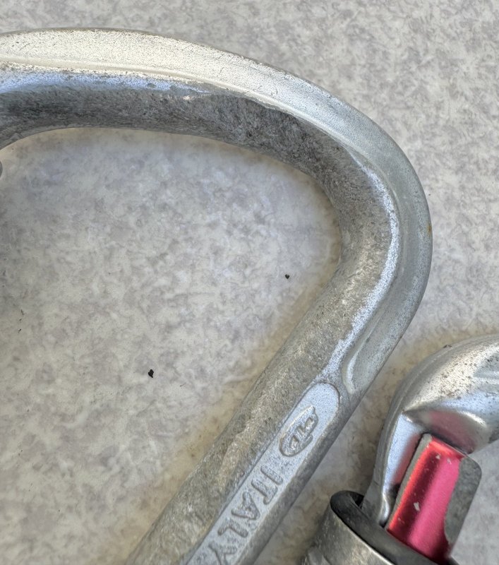 画像6: 米軍放出品 クライミングテクノロジー(CT) D型カラビナ ラージスチールSG  2個 (6)