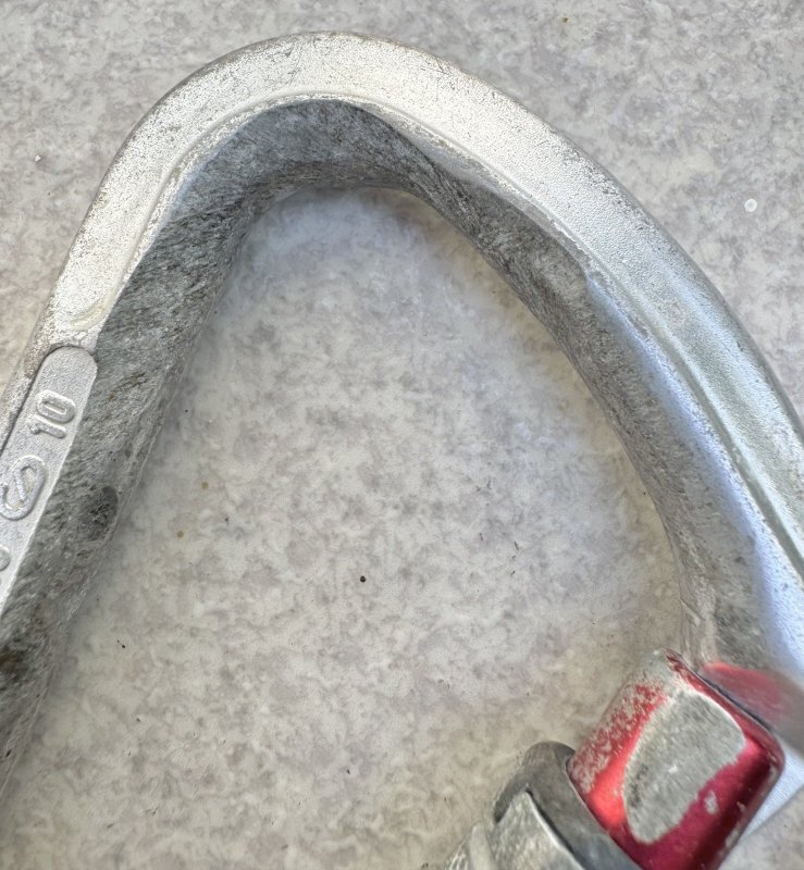 画像12: 米軍放出品 クライミングテクノロジー(CT) D型カラビナ ラージスチールSG  2個 (12)