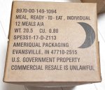 画像3: 米軍実物 2024年10月検【アメリカル】MREレーション/戦闘食 MENU-A (3)