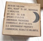 画像4: 米軍実物 2024年10月検【アメリカル】MREレーション/戦闘食 MENU-B (4)