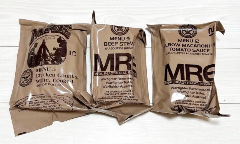 画像1: 米軍実物 2024年検【ワーニック】MREレーション/戦闘食 3個セット　キャンプ 車中泊 (1)