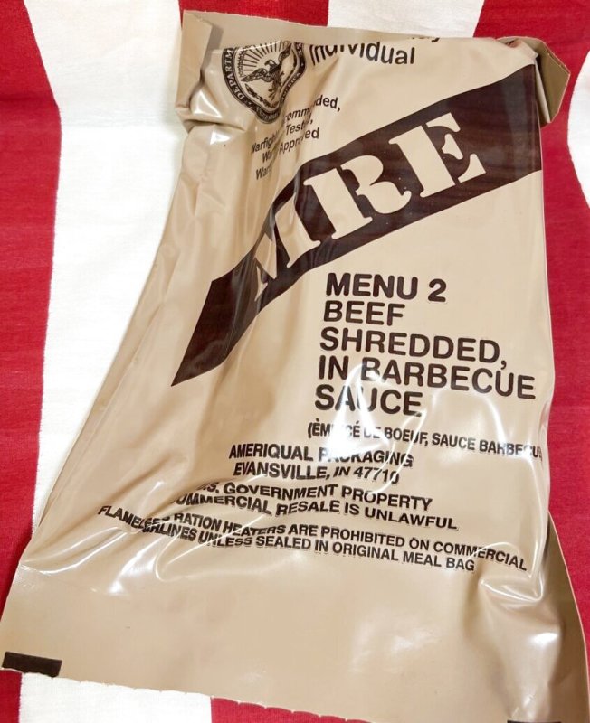 画像1: 米軍実物 2024年検【アメリカル】MREレーション/戦闘食 MENU-2 (1)