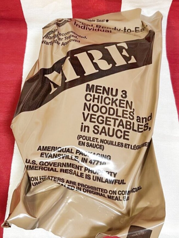 画像1: 米軍実物 2024年検【アメリカル】MREレーション/戦闘食 MENU-3 (1)