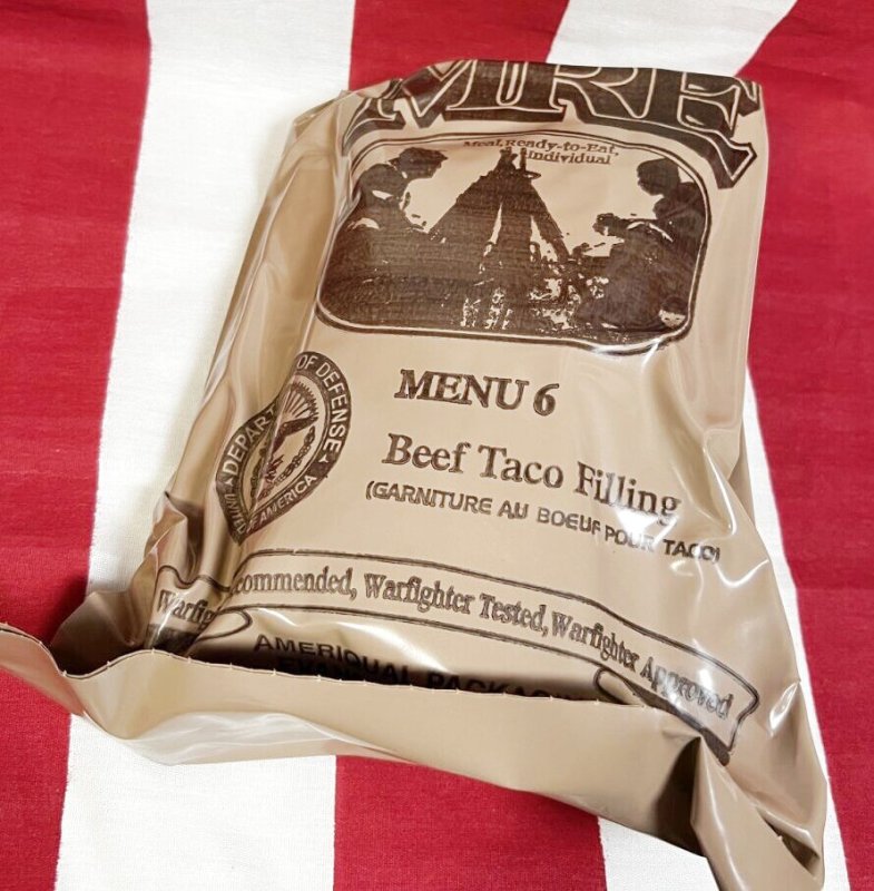 画像1: 米軍実物 2024年検【アメリカル】MREレーション/戦闘食 MENU-6 (1)