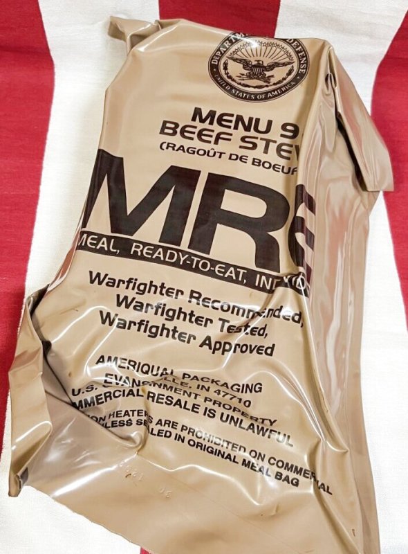 画像1: 米軍実物 2024年検【アメリカル】MREレーション/戦闘食 MENU-9 (1)