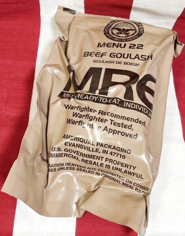 画像1: 米軍実物 2024年検【アメリカル】MREレーション/戦闘食 MENU-22 (1)