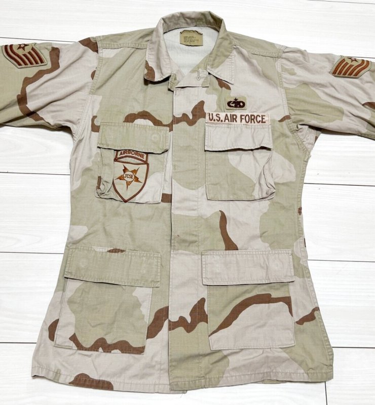 画像3: 米軍実物 USAF AIR FORCE AIRBONE JCSE デザート3C　迷彩ジャケット　XS-R (3)