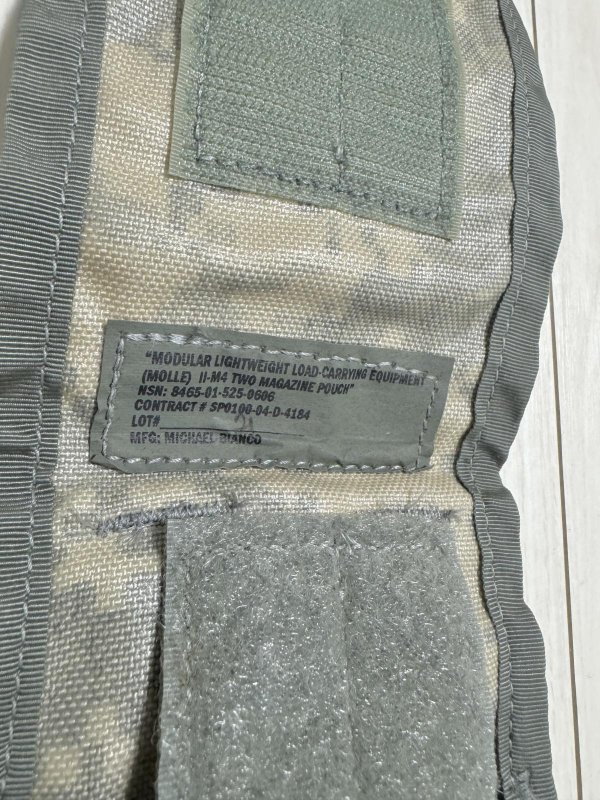 画像5: 米軍実物 MOLLE II M4 TWO マガジン ポーチ　ACU (5)