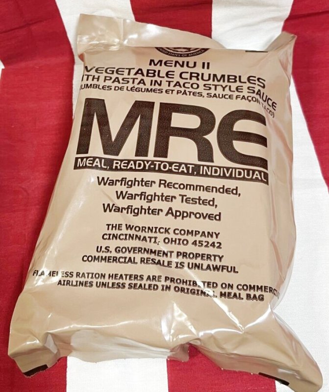 画像1: 米軍実物  【ワーニック】MREレーション/戦闘食　キャンプ 車中泊 (1)