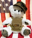 画像1: 米軍放出品 USMC 海兵隊 ミリタリー オードナンスプレキャリ着用　ホワイトベアー　 (1)
