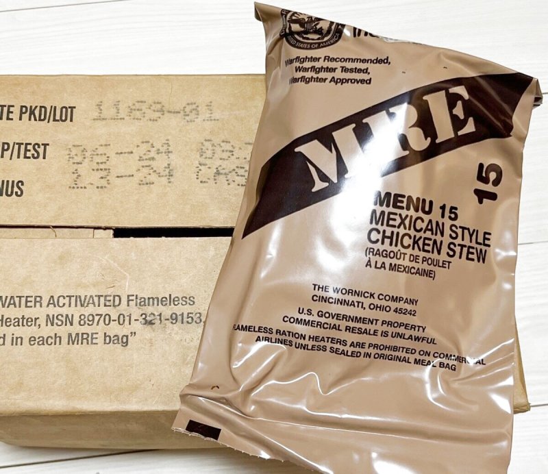 画像1: 米軍実物  2024年検 【ワーニック社】 MREレーション/戦闘食 MENU －15 (1)