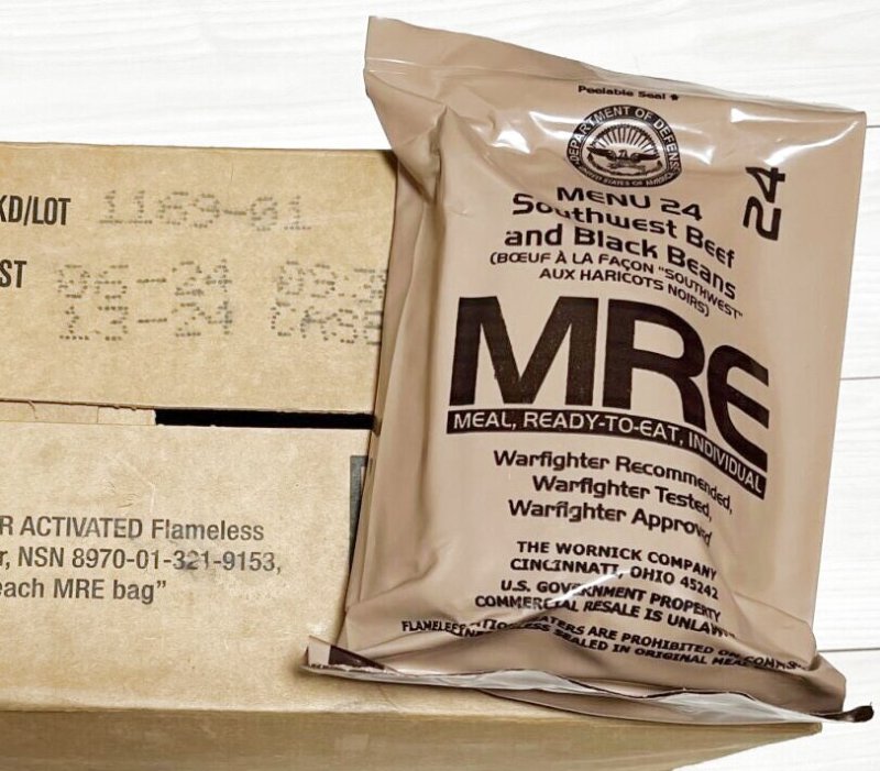 画像1: 米軍実物  2024年検 【ワーニック社】 MREレーション/戦闘食 MENU －24 (1)