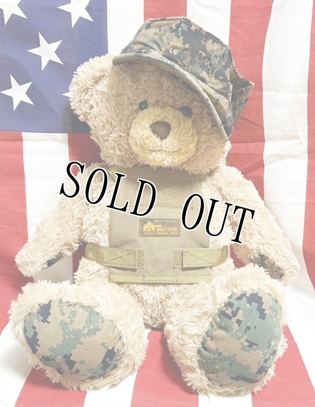 画像1: 米軍放出品 USMC 海兵隊 ミリタリー オードナンスプレキャリ着用ベアー　 (1)