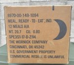 画像2: 米軍実物 ワーニック社 MREレーション/戦闘食 MENU-A 12個セット 2023年5月検品 (2)