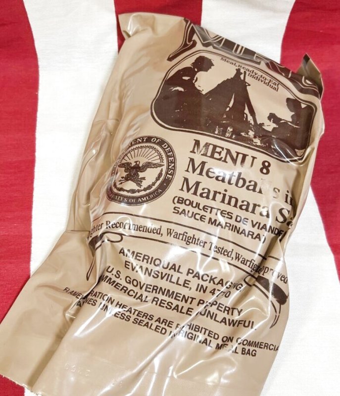 画像1: 米軍実物  2025年検 【アメリカル社】 MREレーション/戦闘食 MENU －8 (1)