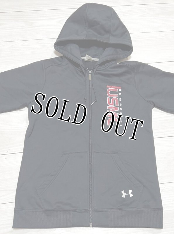 画像2: 米軍放出品　USMCロゴ　 アンダーアーマーフーディーパーカー　 (2)