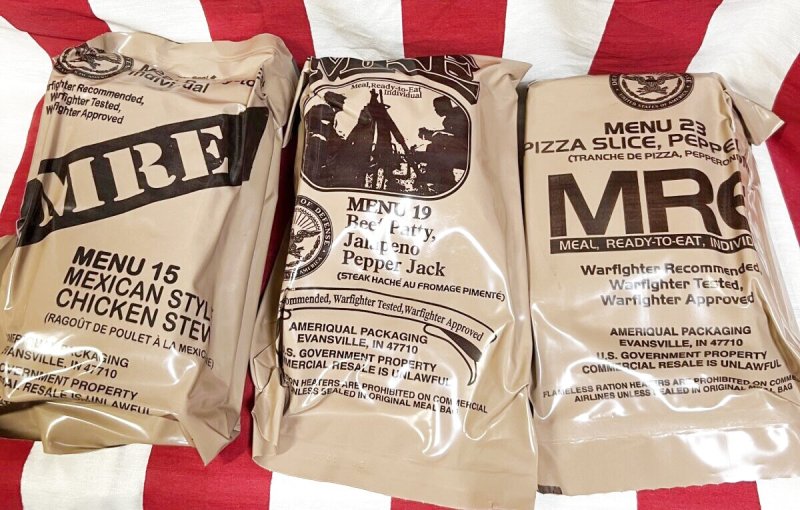 画像1: 米軍実物  2024年検 【アメリカル社】 MREレーション/戦闘食 3個セット (1)