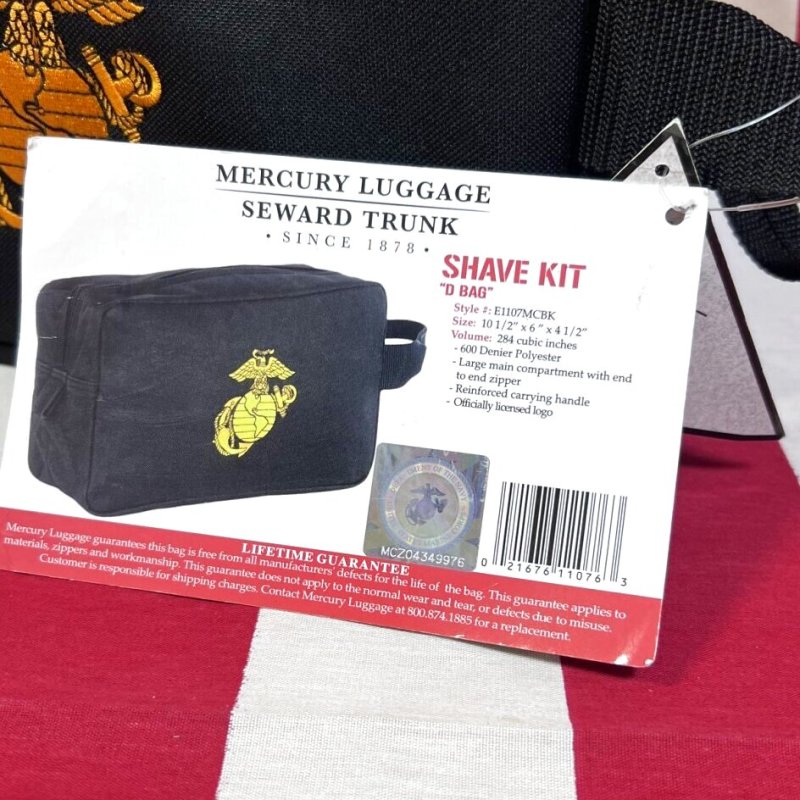 画像7:  USMC オフィシャル MERCURY LUGGAGE SEWARD TRUNK SHAVE KIT MARINES (7)