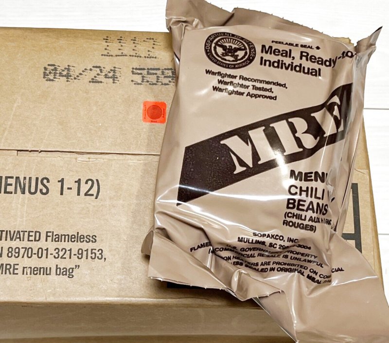 画像1: 米軍実物 2024年検【SOPAKCO】MREレーション/戦闘食 MENU-1 (1)