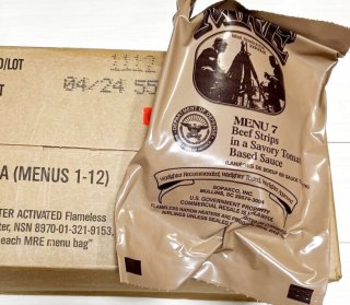 米軍実物 2023年検【SOPAKCO】MREレーション / 戦闘食 MENU-A MRE