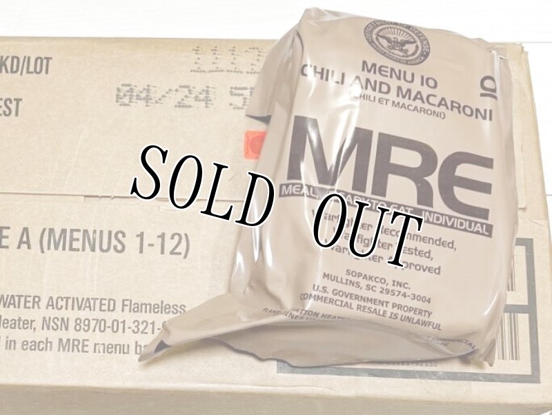 画像1: 米軍実物 2024年検【SOPAKCO】MREレーション/戦闘食 MENU-10 (1)