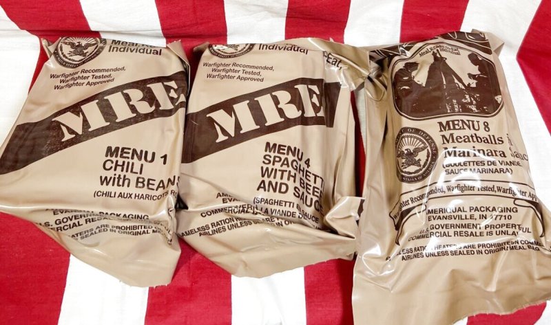 画像1: 米軍実物  2025年検 【アメリカル社】 MREレーション/戦闘食 3個セット (1)