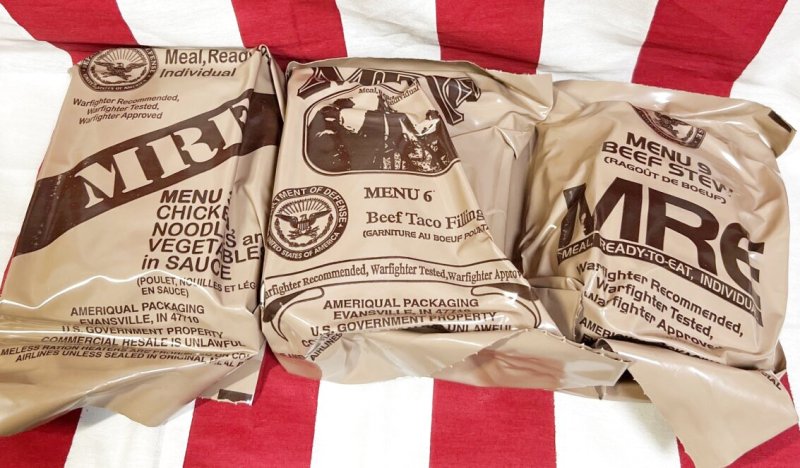画像1: 米軍実物  2025年検 【アメリカル社】 MREレーション/戦闘食 3個セット (1)