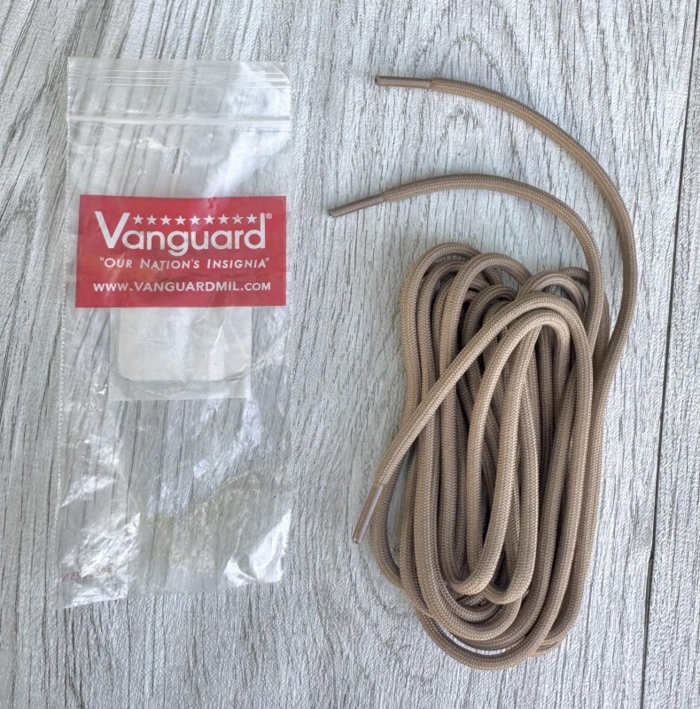 画像1: 米軍放出品 VANGUARD BOOT LACES 72 TAN (1)