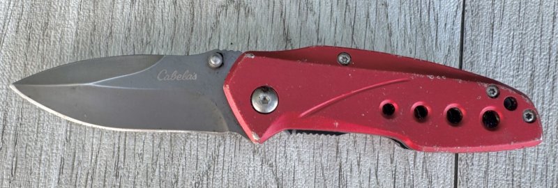 画像1: 米軍放出品 CABELA'S ホールディング ナイ (1)