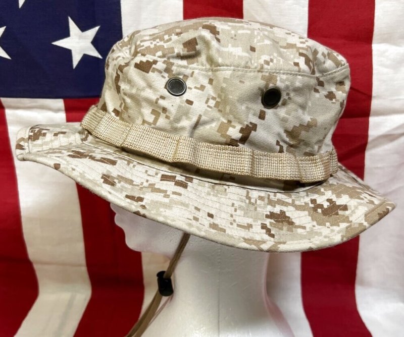 画像2: 米軍実物 デザートマーパットブーニーハット　LARGE (2)
