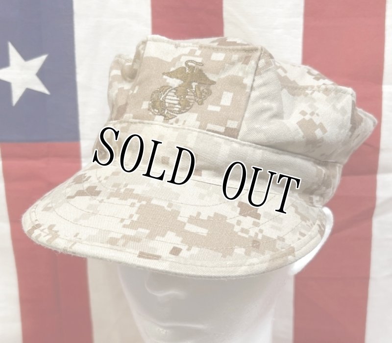 画像1: 米軍実物 USMC　デザートマーパット　CAP　LARGE (1)