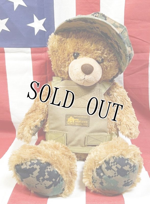 画像1: 米軍放出品 USMC 海兵隊 ミリタリー オードナンスプレキャリ着用ベアー　 (1)