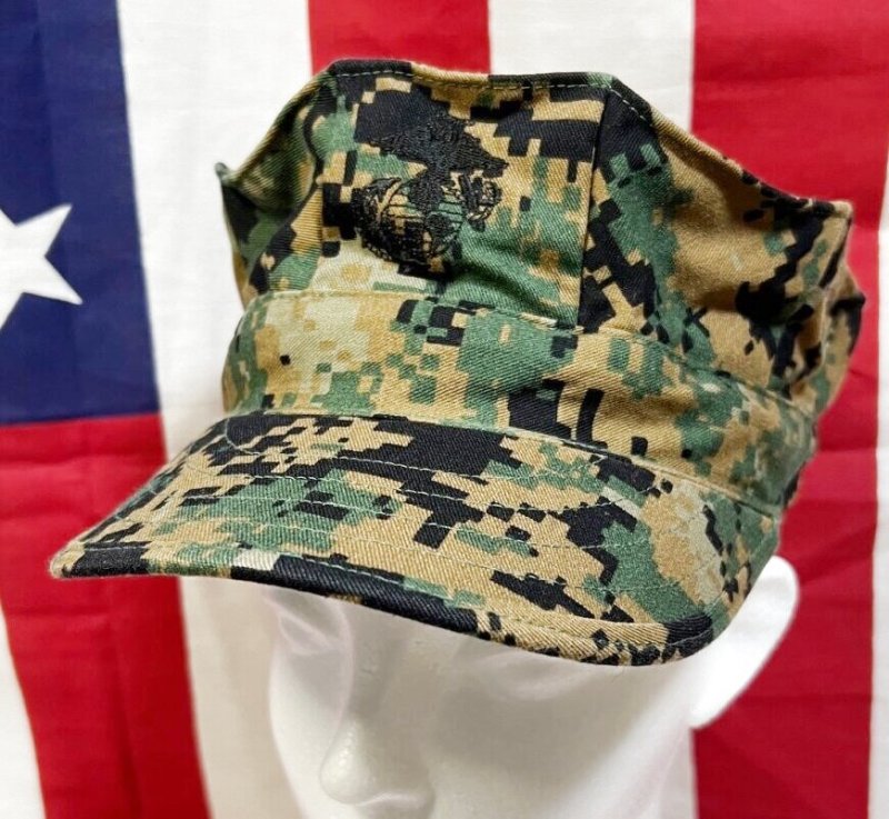 画像1: 米軍実物　USMC　ウッドランドマーパット　CAP　MEDIUM (1)