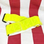 画像1: 米軍実物 反射 リフレクション べルト イエロー (1)