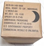 画像3: 米軍実物 2025年10月検【アメリカル】MREレーション非常食/戦闘食 MENU-B (3)