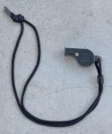画像1: 米軍実物 US ブラック LC1 ホイッスル (1)
