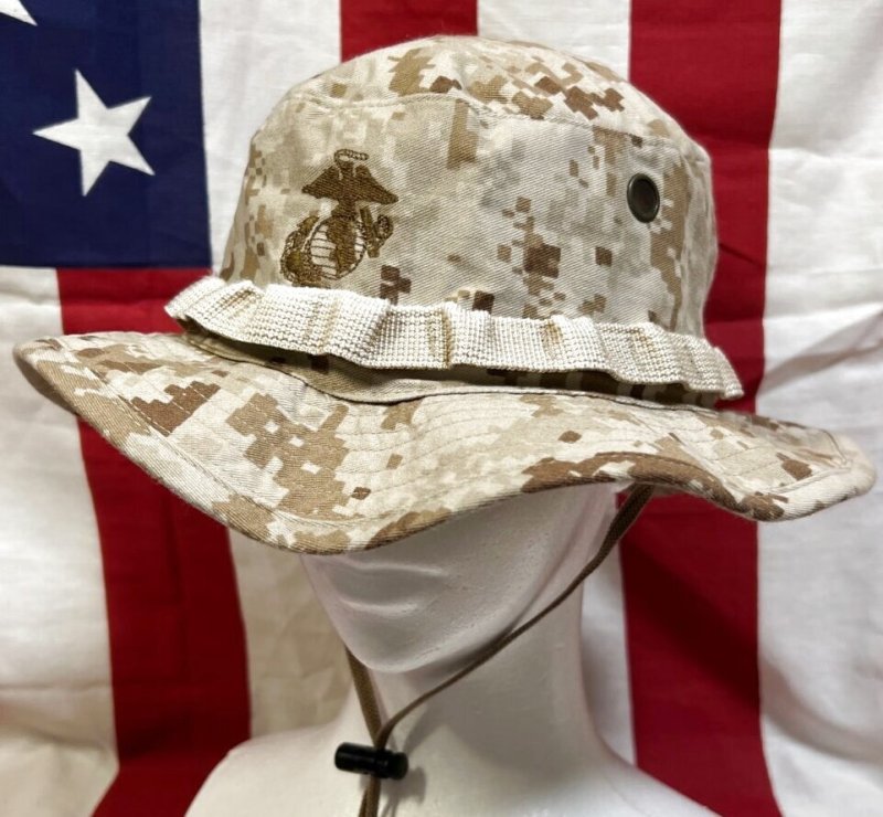 画像1: 米軍実物 デザートマーパットブーニーハット　LARGE (1)