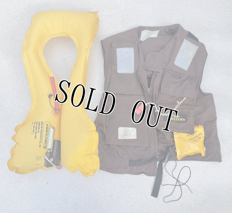 画像3: 米軍実物 LIFE RESERVER VEST　ブラウン　L (3)