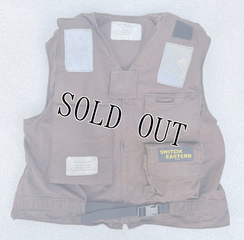 画像16: 米軍実物 LIFE RESERVER VEST　ブラウン　L (16)