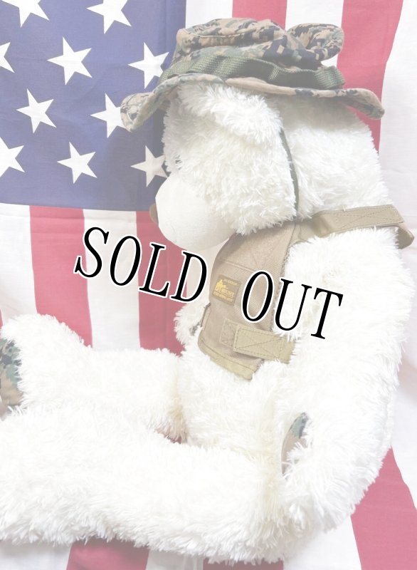 画像2: 米軍放出品 USMC 海兵隊 ミリタリー オードナンスプレキャリ着用　ホワイトBIGベアー　 (2)