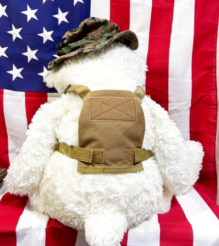 画像3: 米軍放出品 USMC 海兵隊 ミリタリー オードナンスプレキャリ着用　ホワイトBIGベアー　 (3)