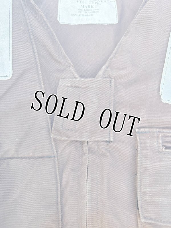 画像18: 米軍実物 LIFE RESERVER VEST　ブラウン　L (18)