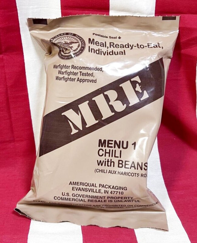 画像1: 米軍実物  2025年検 【アメリカル社】 MREレーション/戦闘食 MENU －1 (1)